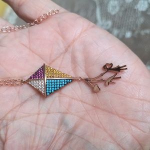 Kite Rose-Gold .925 sterling silver pendant necklace.